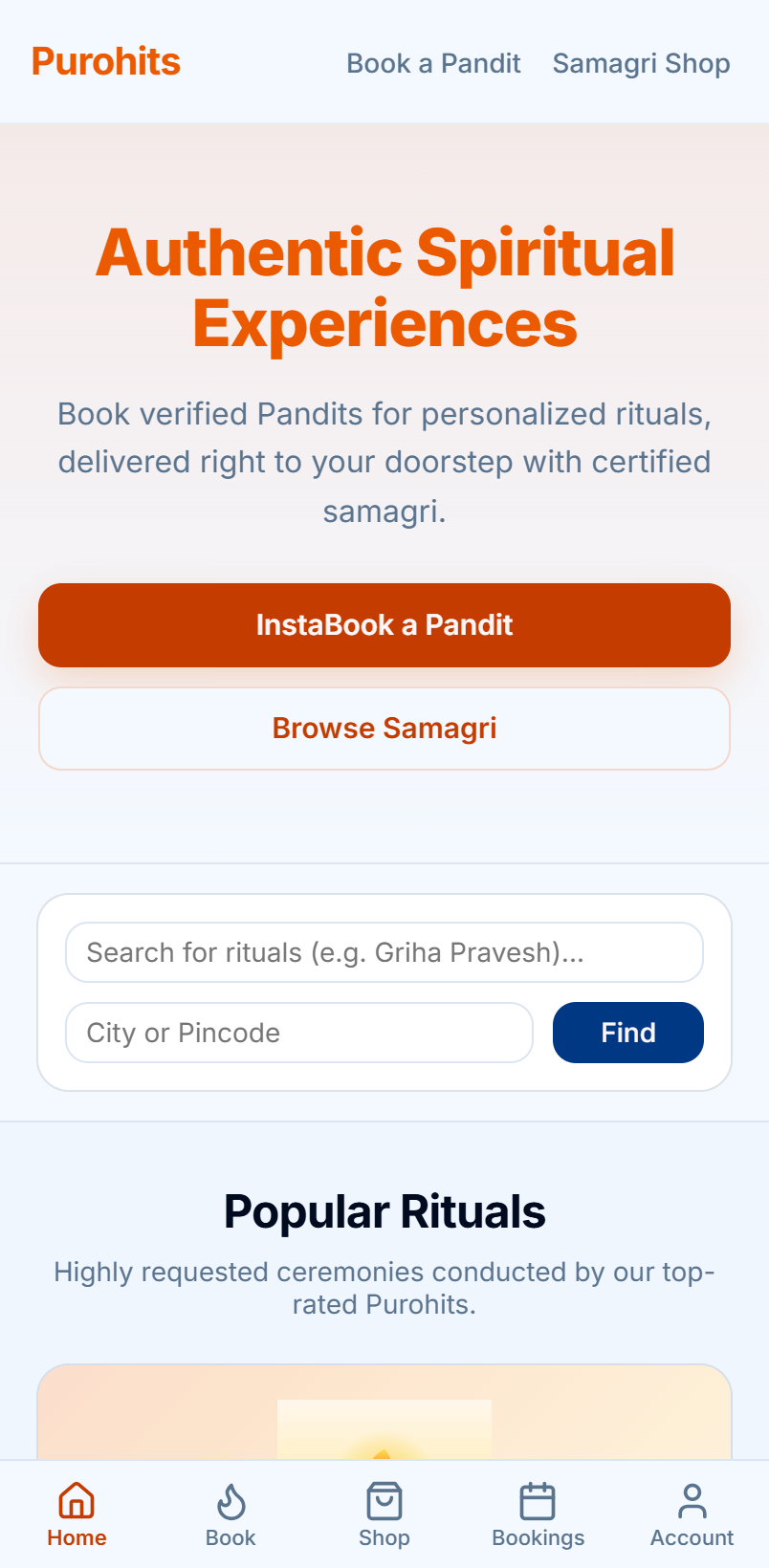 Purohits home — book verified pandits